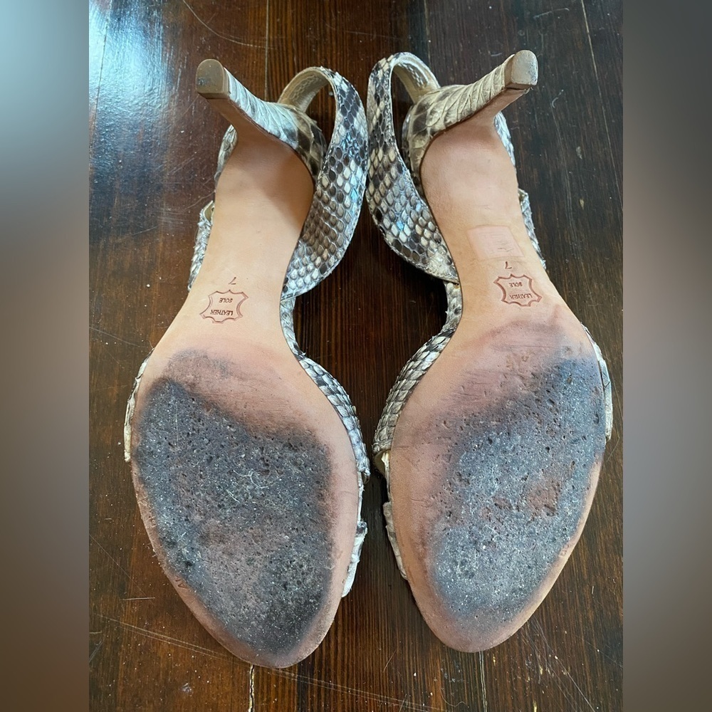 Alexandre Birman Genuine Python Sandal Heels Size… - image 4